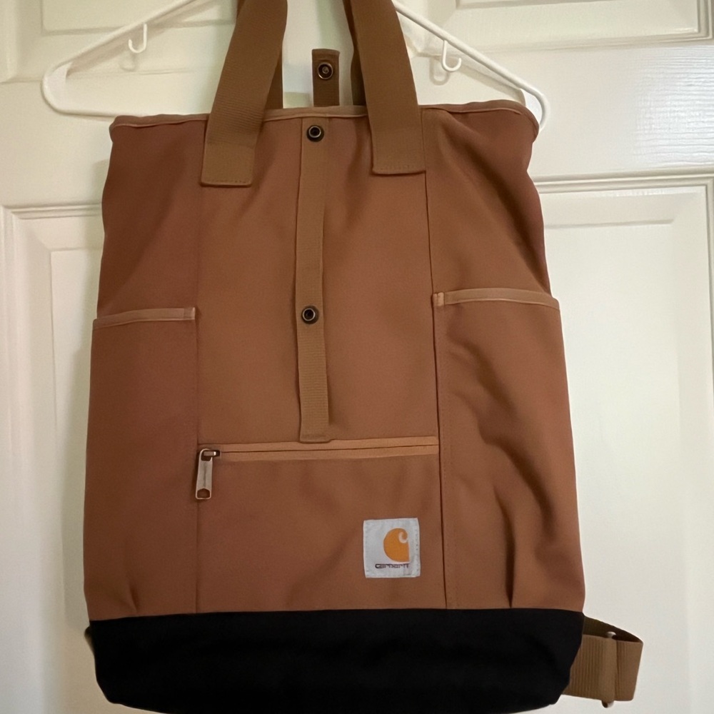 Carhartt Legacy Women's Hybrid Convertible Backpack Tote Bag, Carhartt Brown